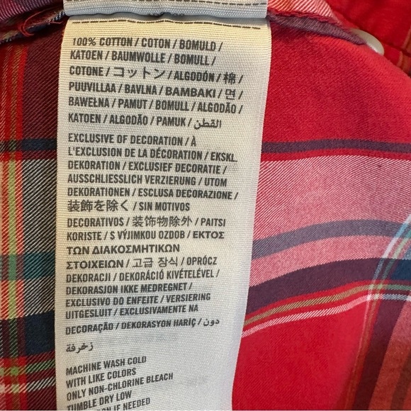 Abercrombie & Fitch Men Casual muscle Shirt Red Check Cotton size M(o) - Picture 6 of 13